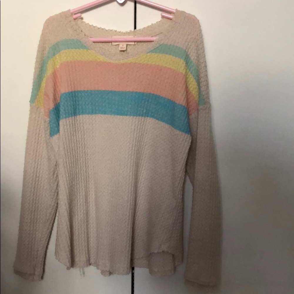 Walking on Sunshine | Girls Striped Sweater
